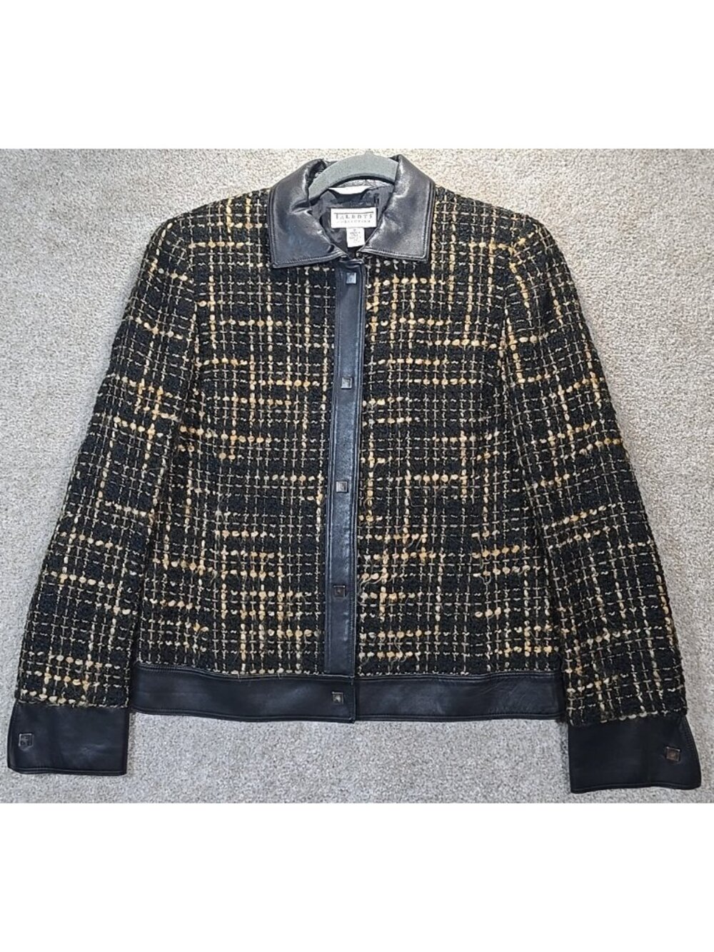 Talbots Tweed Wool Alpaca Blend Blazer Jacket Business Casual Italy Made Women 6